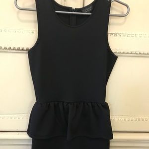 Topshop Black Form Fitted Dress Size 2